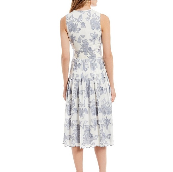 Antonio Melani Devin Floral Print Belted Midi Dres - Picture 3 of 3